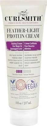 Curlsmith - Feather-Light Protein Cream, Hair Styling Cream for Weak, Damaged Curls, Medium Hold (8 fl oz)