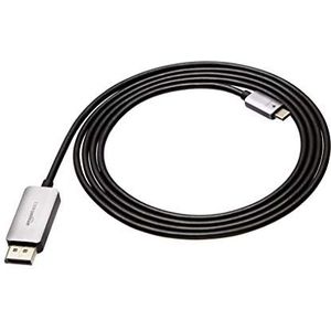 Amazon Basics Kabel, USB-C naar DisplayPort, aluminium, 1,8 m, grijs