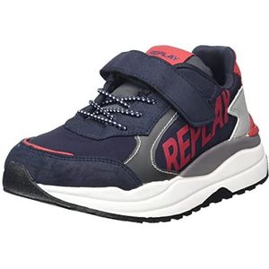 Replay Merak Jr-Lace Up Shoe Boy Sneakers voor jongens, 290marineblauw rood, 29 EU
