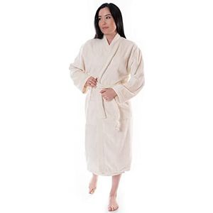 eo ege organics Unisex biologische badjas, crème-wit, L-XL