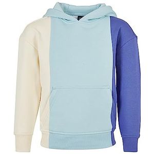 Urban Classics Kids Tripple Hoody voor meisjes, Witzand/Oceanblue/Purpleday, 110/116 cm