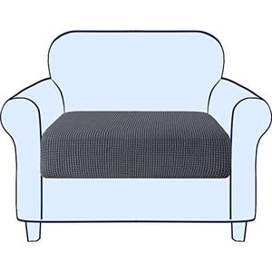 subrtex Elastische overtrek voor bankstoel, aparte stoelhoes, voor fauteuil, wasbaar in de wasmachine (1-zits, grijs)