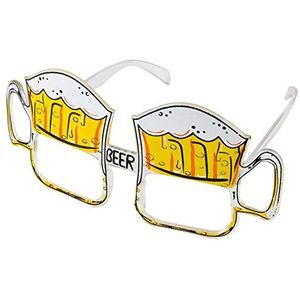 Amscan 998397 bierpul bril Oktoberfest, transparant, geel