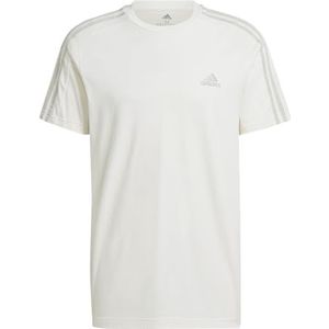 adidas Heren Essentials Single Jersey 3-Stripes T-shirt, XL Gebroken Wit