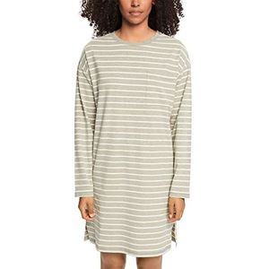 ESPRIT Bodywear dames Y/D Stripe Cotton SUS nachthemd nachthemd, licht kaki 3, 40
