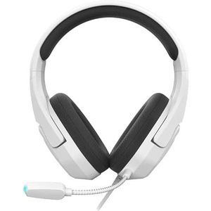 Virtuele gaming-hoofdtelefoon 7.1, wit, met surround sound en microfoon, ideaal voor games en real-time communicatie.