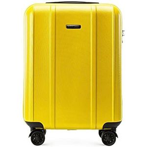 WITTCHEN Classic Line Elegante koffer van robuust polycarbonaat met verticaal reliëf TSA-slot, geel, Kofferset 3tlg., modern