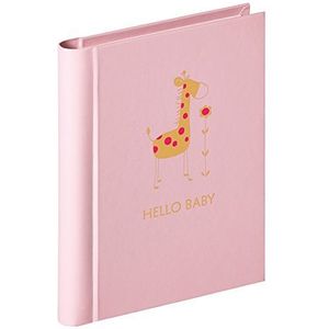 walther design fotoalbum roze 30 foto's 11,5 x 15,5 cm Mini album met reliëf en strikbinding Baby Dier MA-148-R