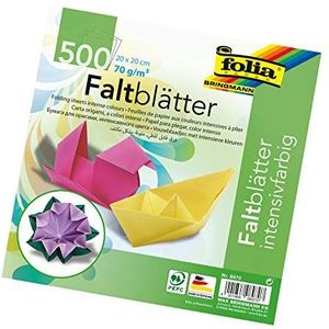 folia - Speedball Art Products Folia Origami vouwpapier, 8"" x 8"", kleuren kunnen variëren 500 vellen