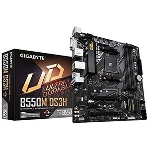 mATX B550M AM4 moederbord, ondersteuning voor AMD Ryzen processors, 4 SATA III poorten, 6 USB-poorten, ideaal voor gaming-pc en dagelijkse taken.