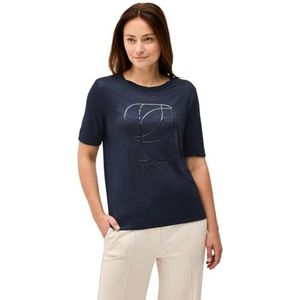 Cecil Damesshirt met tonale print, Urban Navy Blue, XS