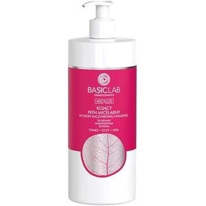 BasicLab Dermocosmetics Kalmerende Micellar Lotion voor capillaire en gevoelige huid, 500 ml, huidreiniging, make-up remover voor huidverzorging