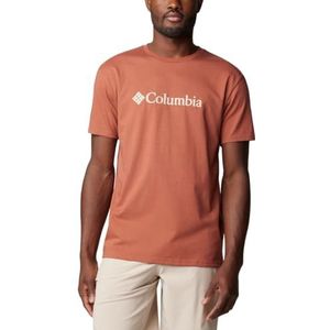 Columbia heren Outdoor wandelhemd met korte mouwen Csc Basic Logo Short Sleeve, Auburn, Dark Stone Csc Branded, XXL