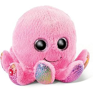 NICI 46969 Glubschis: De Originele Knuffel Octopus Poli 22 cm - Zeedier pluche speelgoed voor knuffelliefhebbers, Roze knuffeldier met grote glitterogen om te knuffelen & spelen