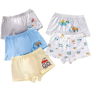 CM-Kid Boxershorts voor baby's, jongens, onderbroeken voor kinderen, ondergoed, verpakking van 5 stuks, katoen, 12-14 jaar, truck, kleurrijk, maat 152-158, Truck Kleurrijk #2, 152/158 cm