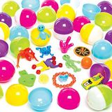Baker Ross L4015 Plastic eieren met speelgoed voor Pasen en als cadeau voor kinderen om te knutselen, 25 stuks.,gesorteerd