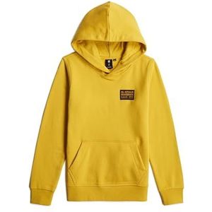 G-STAR Raw Kids Hooded Originals Patch Sweater voor jongens, Geel (Dk Lemon D24990-01-348), 10 Jaar