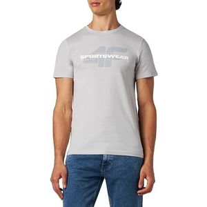 4F Heren T-shirt TSM032 T-shirt, Cold Light Grey, S voor heren, Cold Light Grey, S