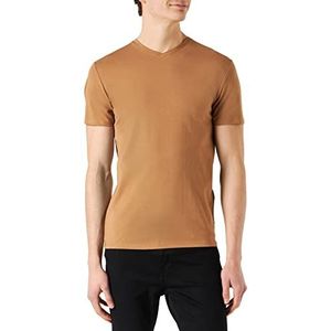 SELETED HOMME Heren SLHAEL SS V-hals Tee B NOOS T-shirt, Toasted Coconut, XXL, Toasted Coconut, XXL