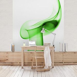 Apalis Vliesbehang groen glitter fotobehang vierkant | fleece behang wandbehang foto 3D fotobehang voor slaapkamer woonkamer keuken | Maat: 288x288 cm, groen, 97724