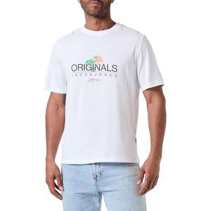 Jack & Jones JORCASEY Tee SS Crew Neck, wit (bright white), XXL