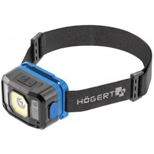 Högert Technik - Led-hoofdlamp USB oplaadbaar - superheldere hoofdlamp met 6 lichtmodi met bewegingssensor - licht IPX4 waterdicht - 120 lm - COB 5W - valbestendigheid zaklamp