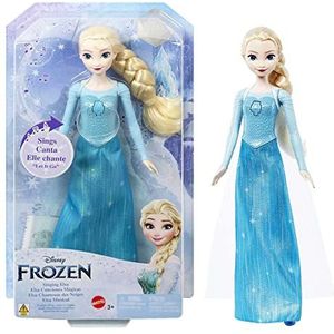 Disney Frozen HMG34 muziekpop die met één druk op de knop zingt, speelgoed + 3 jaar (Mattel HMG34) elsa zingende pop