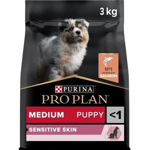PURINA PRO PLAN Medium Puppy puppy voer droog met Optiderma, rijk aan zalm, per stuk verpakt (1 x 3 kg)