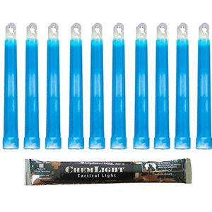 Cyalume lichtstaaf 15 cm, originele militaire ChemLight Lightsticks in blauw (verpakking van 500), hoge brandduur van 8 uur, 100% conform de NATO-specificaties