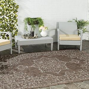 Safavieh tapijt voor binnen en buiten, geweven, polypropyleen, tapijt in bruin/beige 120 X 180 cm Bruin/Beige