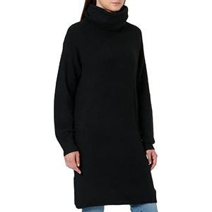 Vila Vicilia Rolneck L/S Knit Tunic/Su-noos Pullover voor dames, zwart, S