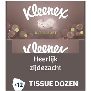 Kleenex Ultra Soft - 12 tissue dozen - 768 zakdoekjes - 12 x 64 stucks - extra zacht - heerlijk zijdezacht