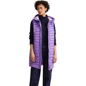 Street One Dames A220217 lang gewatteerd vest, shiny lilac, 42