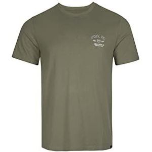 O'NEILL Tees T-shirt met korte mouwen State Chest Artwork T-shirt, 16011 Deep Lichen Green, Regular (2-pack) voor heren