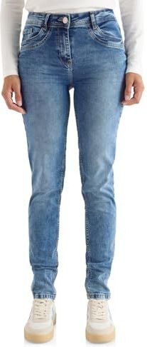 Cecil Dames Slim Fit jeans in Blauw, Gr: 27
