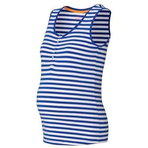 ESPRIT Maternity Dames Nursing mouwloos gestreept T-shirt, Electric Blue - 441, M
