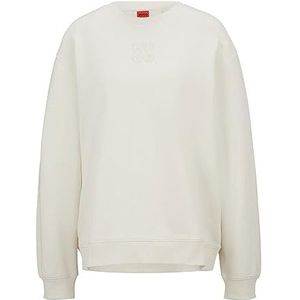 HUGO Classic Crew Sweatshirt voor dames, Open White110, L