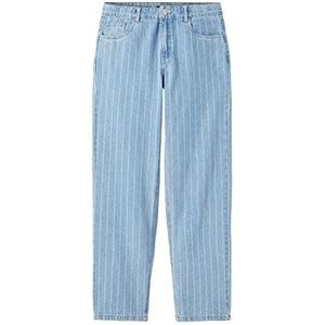 NAME IT Nlmpinizza DNM Dad Straight Pant broek voor jongens, Lichtblauwe denim/strepen: pinstrepen, 176 cm
