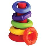 Playgro Ringpiramide, stapel- en sorteerspel, vanaf 9 maanden, My First Sort and Stack Tower, rood/veelkleurig, 40082