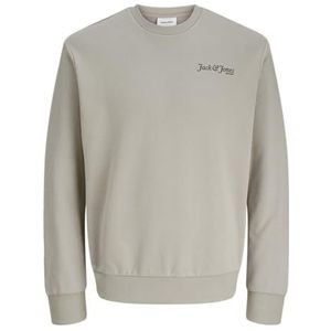JACK & JONES Jjyuki Back Sweat Crew Neck Pls - Plus Size, maanbeam, 3XL