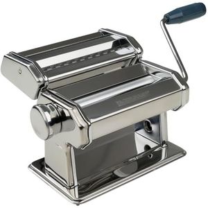 Fackelmann pastamachine verstelbaar 19,5x16x17 cm Easy bereiding tafelbevestiging 3 pastasoorten (kleur: zilver, blauw) hoeveelheid: 1 stuk