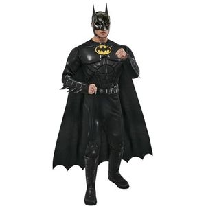 Rubie's DC Comics Flash The Movie Batman (Keaton) Deluxe kostuum voor heren, zoals afgebeeld, groot