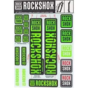 RockShox Stickerset 30/32 mm en RS1 neongroen, SID/Reba/Revelation (<2018) sector/Recon / X32/30G/30S/XC30, 11.4318.003.501 reserveonderdelen, groen, staande buizen