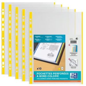 Elba 100206875 brochures, DIN A4 met gekleurde rand, PP, geel