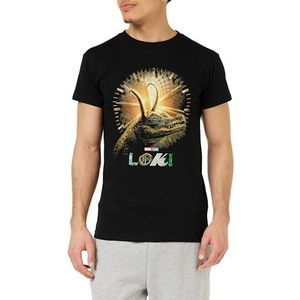 Marvel MELOKIMTS033 Crocodile Loki Multiverse T-shirt voor heren, zwart, maat XXL, Zwart, XXL