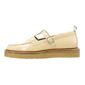 Ca'Shott A/S Dames CASDEA Patent Mary Jane Flat, Light Yellow, 40 EU, geel (light yellow), 40 EU