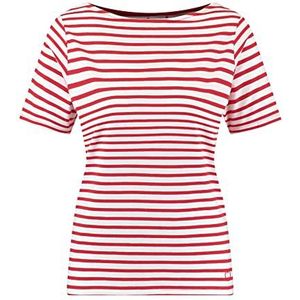 GERRY WEBER Edition Dames 870122-44009 T-shirt, rood/oranje/ecru/wit ringel, 36, Rood/oranje/cru/wit ring, 36