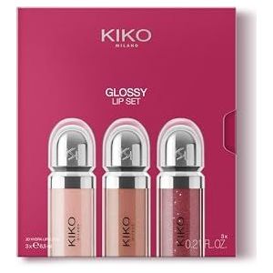 KIKO Milano - 3D Hydra Lip Gloss Set - Set Voor De Lippen - 3 Vochtinbrengende Lipglosses Met Vollermakend 3D-Effect