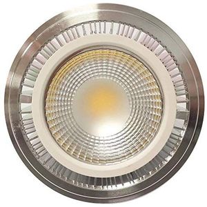 Cablematic LED inbouwlamp AR111 G53 15W-COB warmwit 3000K 95mm zilver