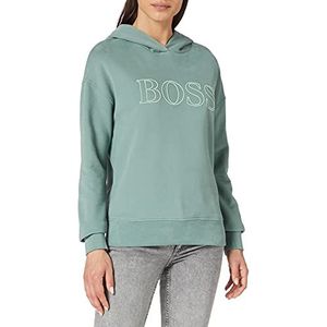 BOSS Dames C Efessa sweatshirt met capuchon met opgestikt logo contour, lichtgroen, S